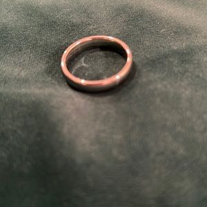 White Tungsten Wedding Band 4mm